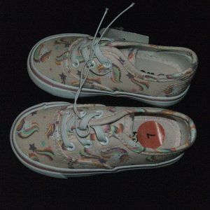 NWT Adorable Toddler Girls Pink Unicorn Rainbow Sneakers Gym Shoes Size 7 NEW